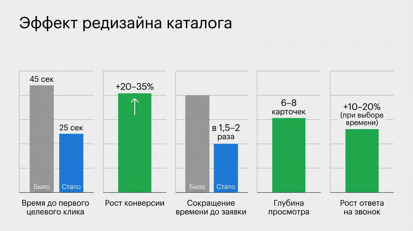 Эффект редизайна каталога